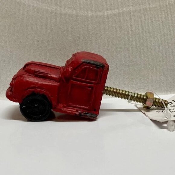 Vintage Drawer Pull Polyresin Red Truck Handle Cabinet Door Dresser Knob NWT - Picture 3 of 10